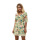 Half Sleeve Flower Printed V-neck Chiffon Fashion Dresses